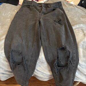 Black jeans with holes